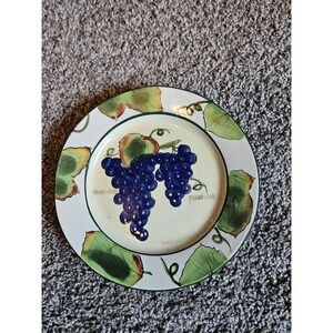 Style Eyes Ceramic Grape Pattern Plate, Grape Writing Collection, Microwave Safe